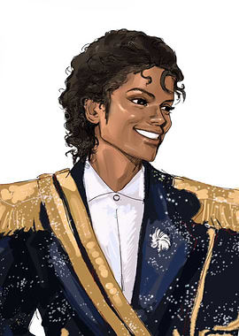 Michael Jackson in a sparkling military-style jacket