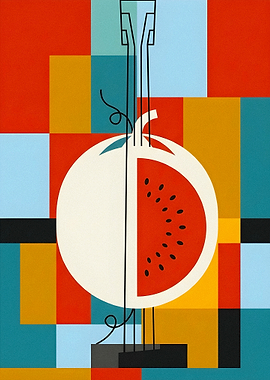 Guitar Watermelon Fusion Art
