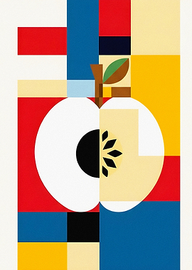 Abstract Apple Geometric Art