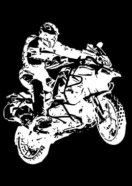 Motorcyclist on a Bike