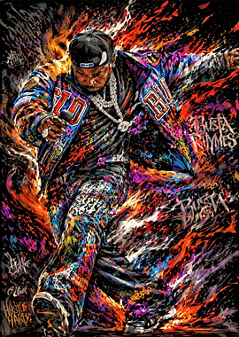 Busta Rhymes Abstract Portrait