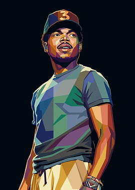 Chance the Rapper WPAP Portrait
