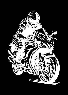 Motorcyclist on a Sportbike