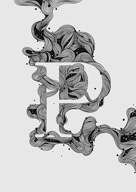 Abstract Letter P Design