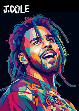 J. Cole Pop Art Portrait