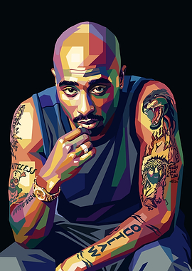 Tupac Shakur Pop Art Portrait