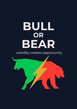 Bull Or Bear – Blue Edition – Minimalist Trading Psychology
