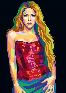 Shakira Pop Art Portrait