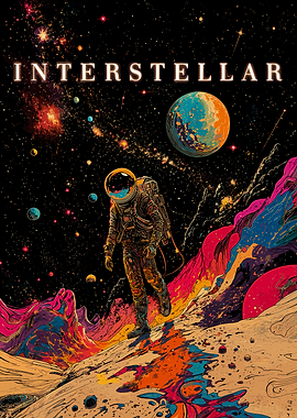 Interstellar Astronaut on Alien Planet