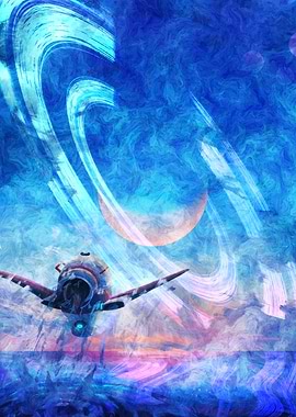 Futuristic Spaceship in Cosmic Nebula