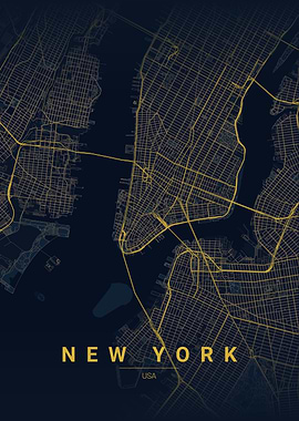 New York City Map Art