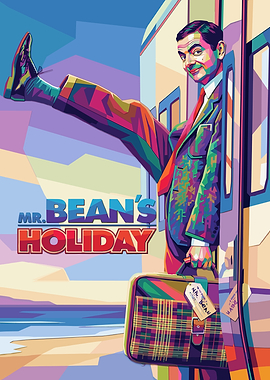 Mr. Bean's Holiday Pop Art Poster