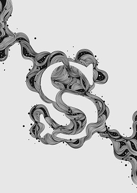 letter S abstract illustration