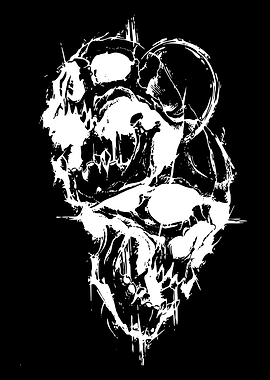 Distorted Skull with Circular Element