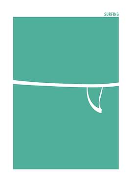 Minimalist Surfing Graphic