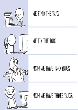 Funny Bug Fixing Meme Office Wall