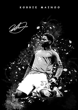 Kobbie Mainoo Soccer Player Portrait