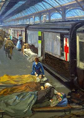 The Wounded at Dover by John Lavery WW1 Historical Painting