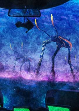 Alien Creatures in Underwater Environment