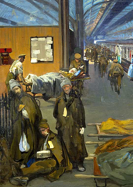 The Wounded at Dover by John Lavery WW1 Historical Painting