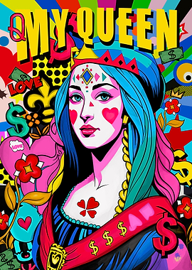 My Queen Pop Art Portrait