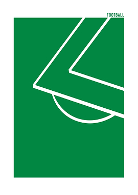 Minimalist Football Field Corner