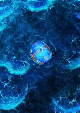 subnautica Orb in Blue Water