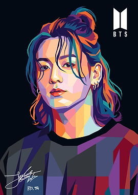 BTS Jungkook Pop Art Portrait