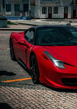 Red Ferrari Sports Car
