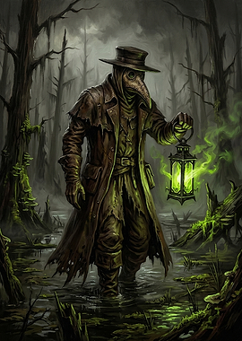 Plague Doctor in a Swamp