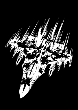Abstract Fighter Jet Illustration