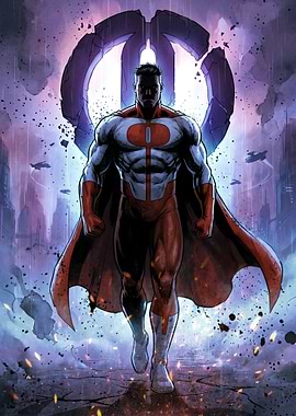Omni-Man Walking Forward
