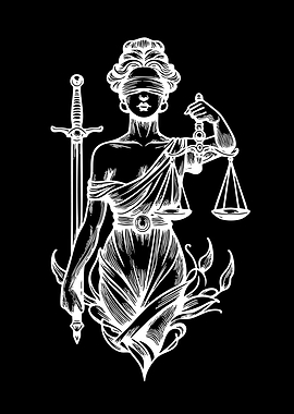 Lady Justice with Sword and Scales