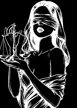 Blindfolded Lady Justice with Scales