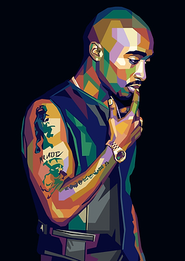 Tupac Shakur Pop Art Portrait