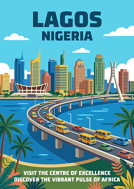 Lagos Nigeria Travel Poster