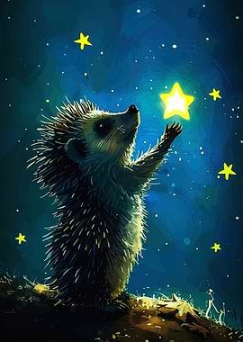 Hedgehog Reaching for a Star