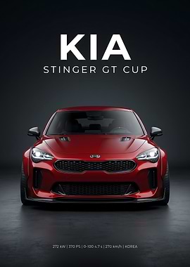 Red Kia Stinger GT Cup Car