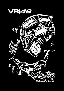 Valentino Rossi VR46 Helmet Art