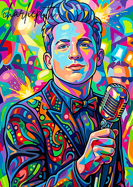 Charlie Puth Pop Art Portrait