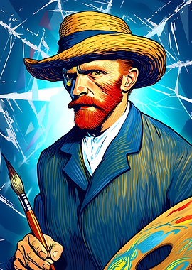 Vincent van Gogh Portrait with Palette