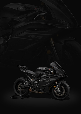 Black Yamaha R6 Motorcycle
