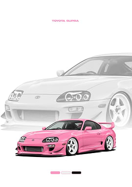 Pink Toyota Supra concept