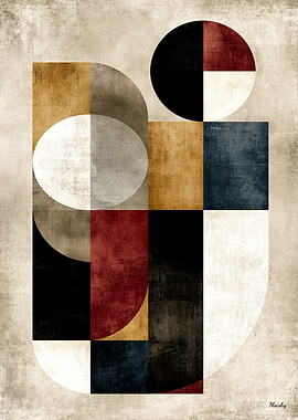Japanese Modern Geometry No. 32 – Quiet Luxury Japandi Wall Art