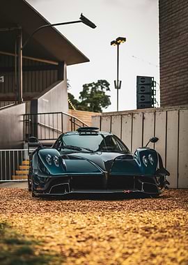 Dark Teal Pagani Zonda Front View