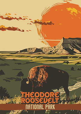 Theodore Roosevelt National Park Bison