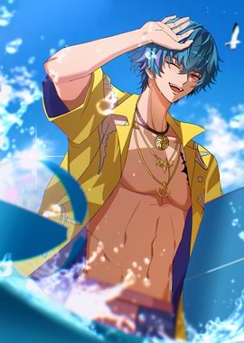 character at the beach
