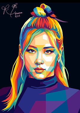 BLACKPINK Rosé Pop Art Portrait