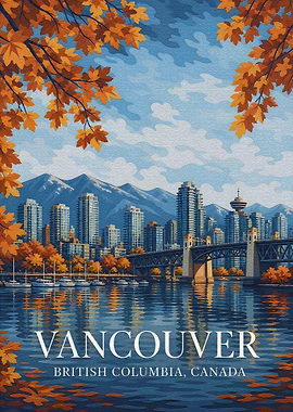 Vancouver Cityscape in Autumn