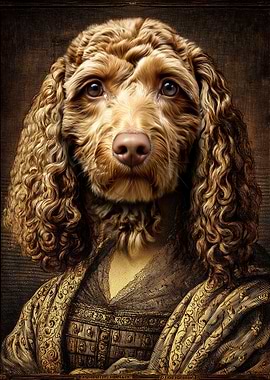 Dog Mona Lisa Portrait